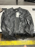 Corbani Women's Black Leather Moto Jacket L
