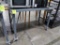 steel table, on casters