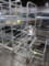 aluminum tub/tray rack, on casters