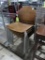 chairs w/ steel frame & wooden seats