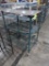 wire shelving unit w/ stainless top, epoxy coated, on casters