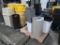 pallets of assorted waste cans
