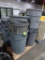 pallet of waste cans