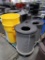 pallet of assorted waste cans