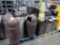 pallets of assorted waste cans