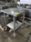 stainless equipment stand w/ undershelf, on casters