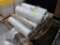 pallet of rolls of plastic