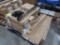 pallet of new stanchion sets & locker bench