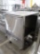 stainless demo cart w/ fold-down shelf