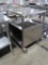 stainless cart w/ enclosed bottom shelf