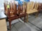 groups of wooden tables