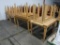 groups of wooden tables