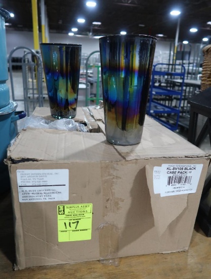 12) glass vases