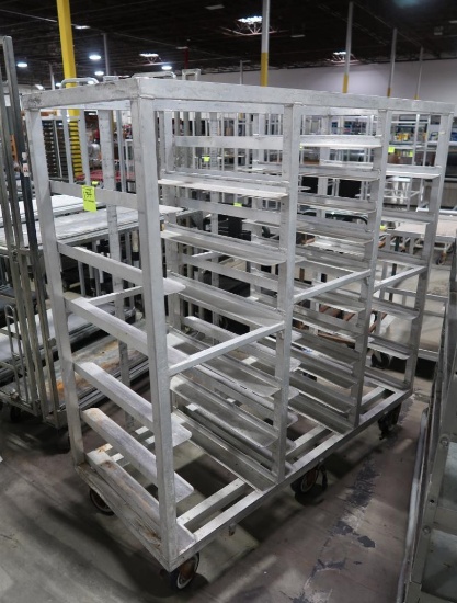 aluminum sheet pan cart, needs new casters