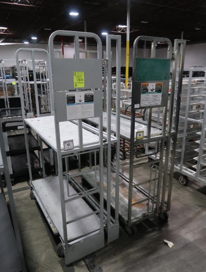 stocking carts w/ folding shelves