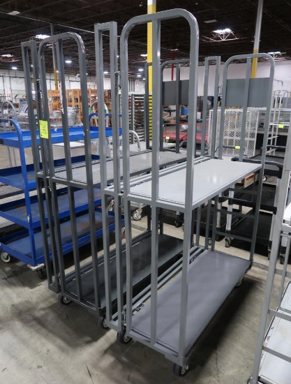 stocking carts w/ folding shelves