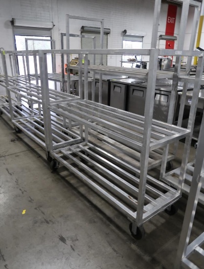 aluminum cooler racks, on casters