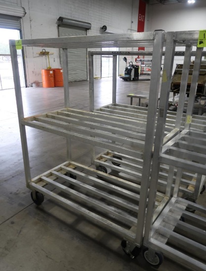 aluminum cooler rack, on casters