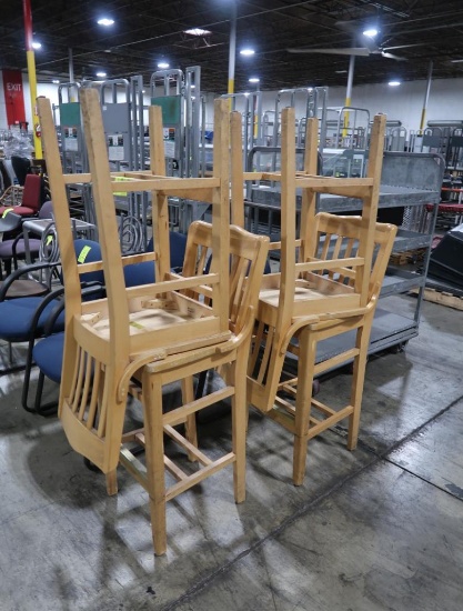 wooden bar height chairs