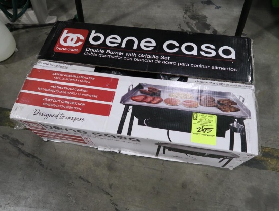 Bene Casa double burner w/ griddle set, in box