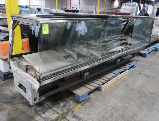Hussmann vertical glass multideck service deli case, 12' case, new
