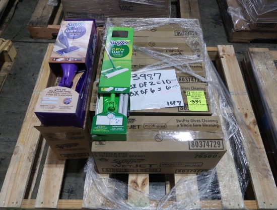 Inventory Reduction- pallet of Swiffer Dry + Wet, & WOOD WetJet kits