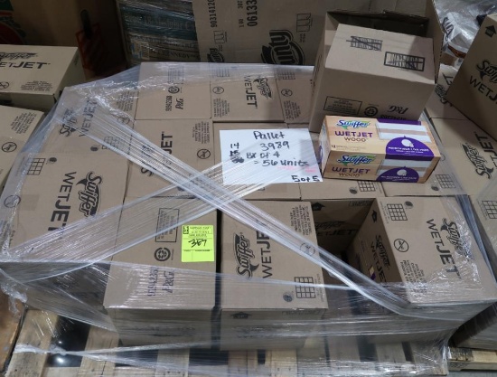 Inventory Reduction- pallet of Swiffer WOOD WetJet microfiber-like pads
