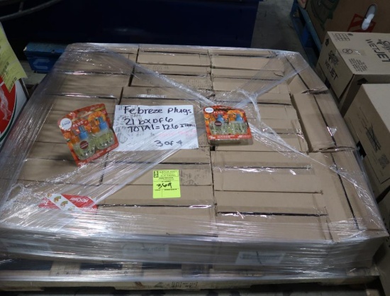Inventory Reduction- pallet of Febreze Plug scented oil refills