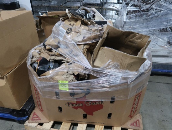 crate of shopping cart wheels, many are Gatekeeper