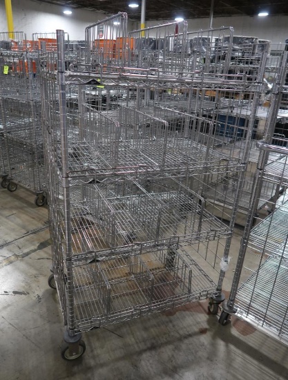 4-tier wire stocking carts