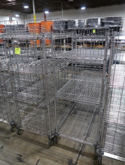 4-tier wire stocking carts
