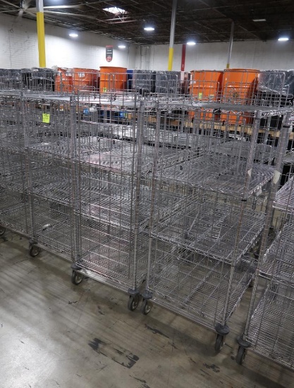 4-tier wire stocking carts