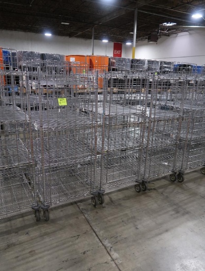 4-tier wire stocking carts