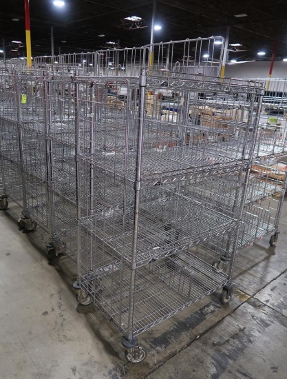 4-tier wire stocking carts