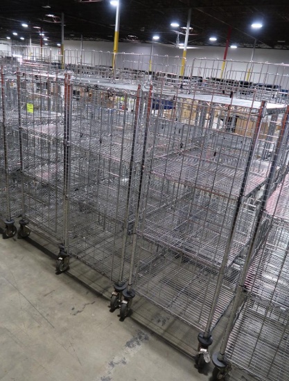 4-tier wire stocking carts