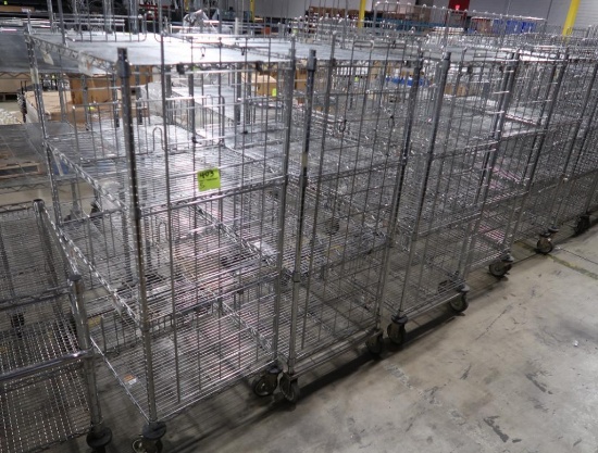 4-tier wire stocking carts