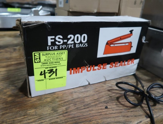 Impulse sealer for PP/PE bags