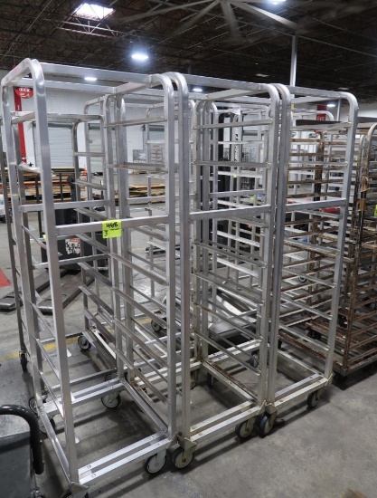 aluminum sheet pan racks, on casters