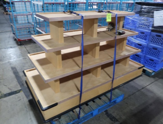 4-tier wooden merchandiser