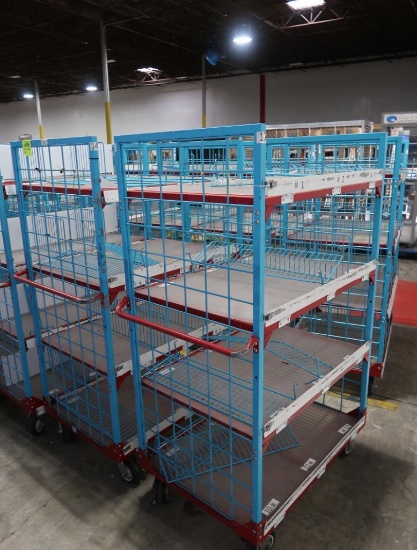 4-tier wire stocking carts
