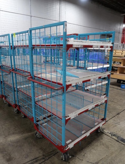 4-tier wire stocking carts