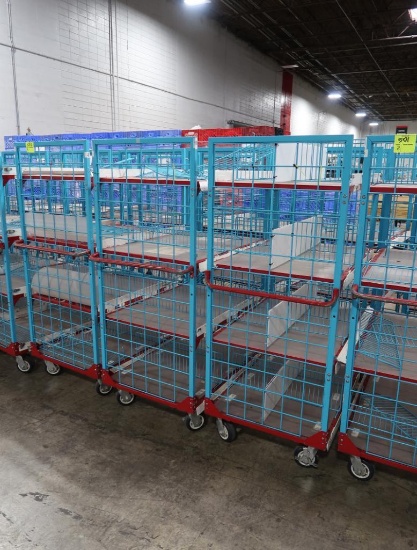4-tier wire stocking carts