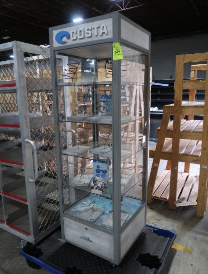 locking display case, w/ key