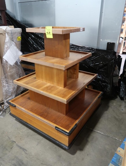 4-tier wooden merchandiser