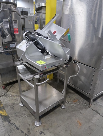 Bizerba deli slicer, on stand