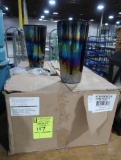 12) glass vases