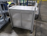 utility cabinet, on casters