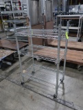 wire shelving unit, on casters