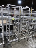 aluminum sheet pan racks, on casters