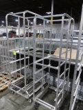 aluminum sheet pan racks, on casters